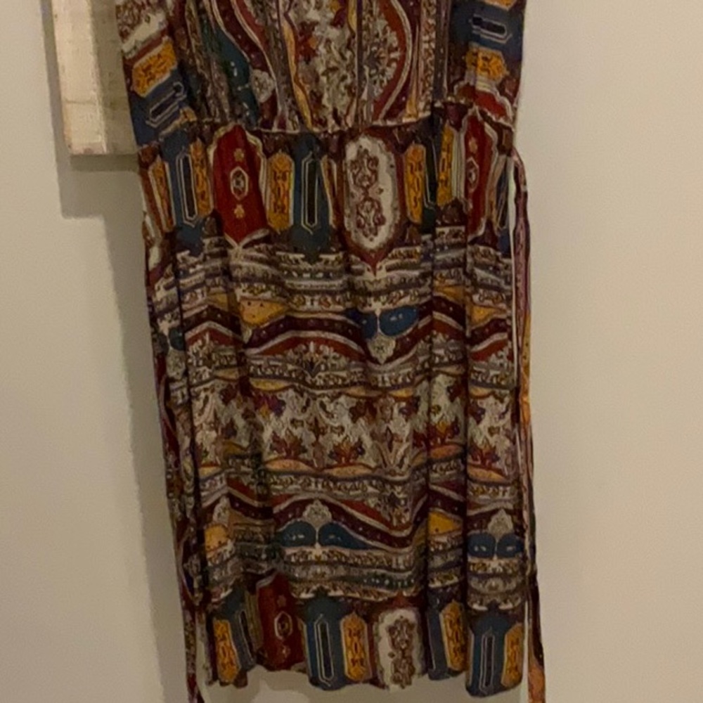 Lucky Brand Sleeveless Bohemian Multicolor Sleeveless Dress size large NWT - Picture 6 of 7